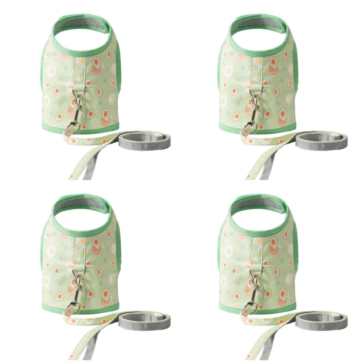 Happyyami 4juegos Arnés y Correa para Gato con Diseño De Aguacate Arnés y Transpirable para Cachorros y Gatitos para Paseos Al Aire y Entrenamiento Mediano