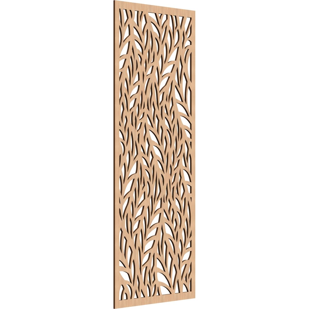 Ortonville Decorative Pierced Fretwork Wood Wall Panels, 21 3/8"W x 54 3/8"H x 1/4"T, Hickory