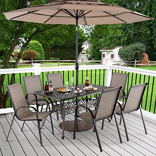 Tangkula-59-Inches-Outdoor-Dining-Table-All-Weather-Cast-Aluminum-Table-with-Umbrella-Hole-6-8-Person-Rectangular-Dining-Table-for-Garden-Backyard-and-Poolside-Bronze Tangkula 59 Inches Outdoor Dining Table All Weather Cast Aluminum Table with Umbrella Hole 6 8 Person Rectangular Dining Table for Garden Backyard and Poolside Bronze