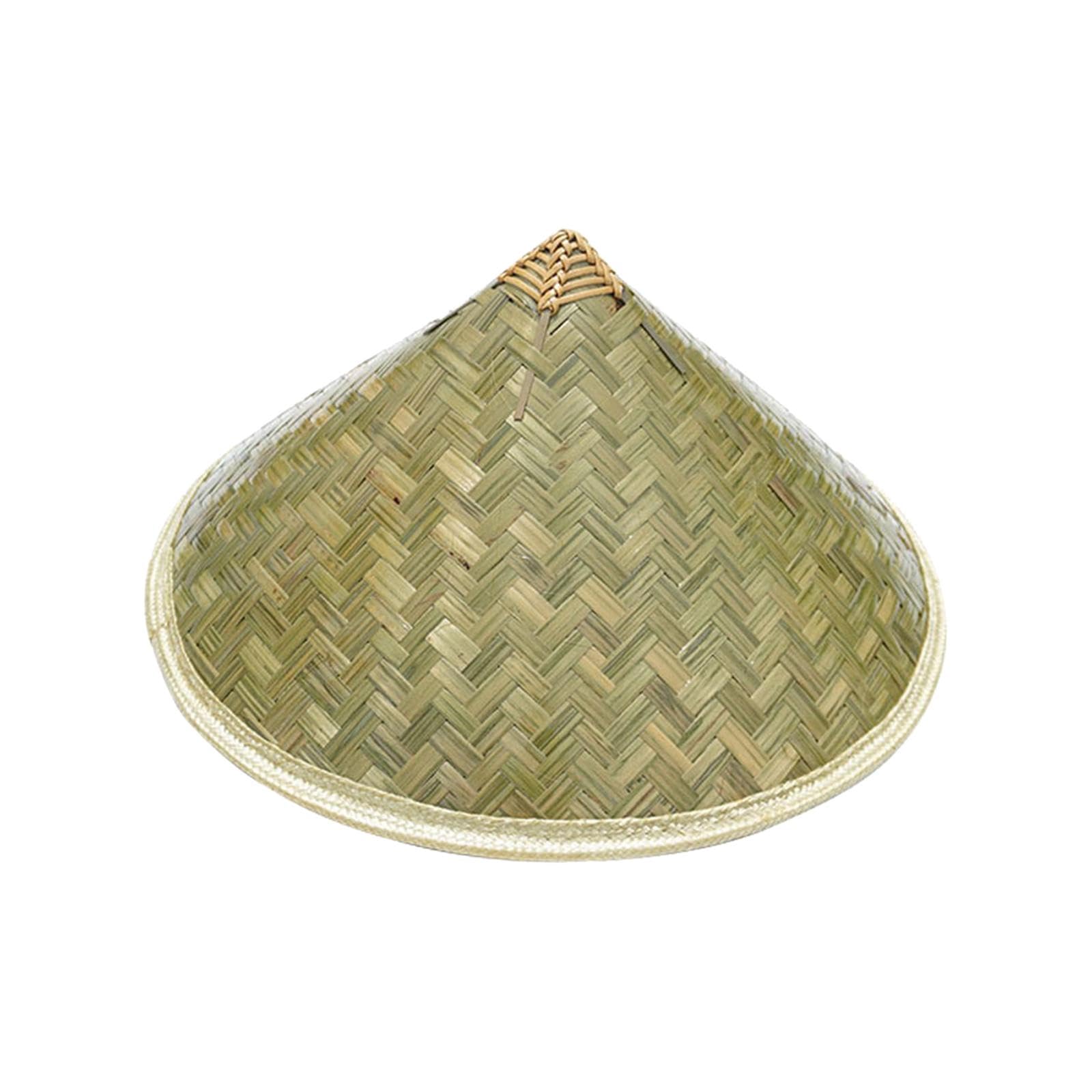 Chiński orientalny stożkowy kapelusz bambusowy, Bambusowy orientalny kapelusz stożkowy 42 cm, dla dorosłych, do majsterkowania, do malowania na zewnątrz