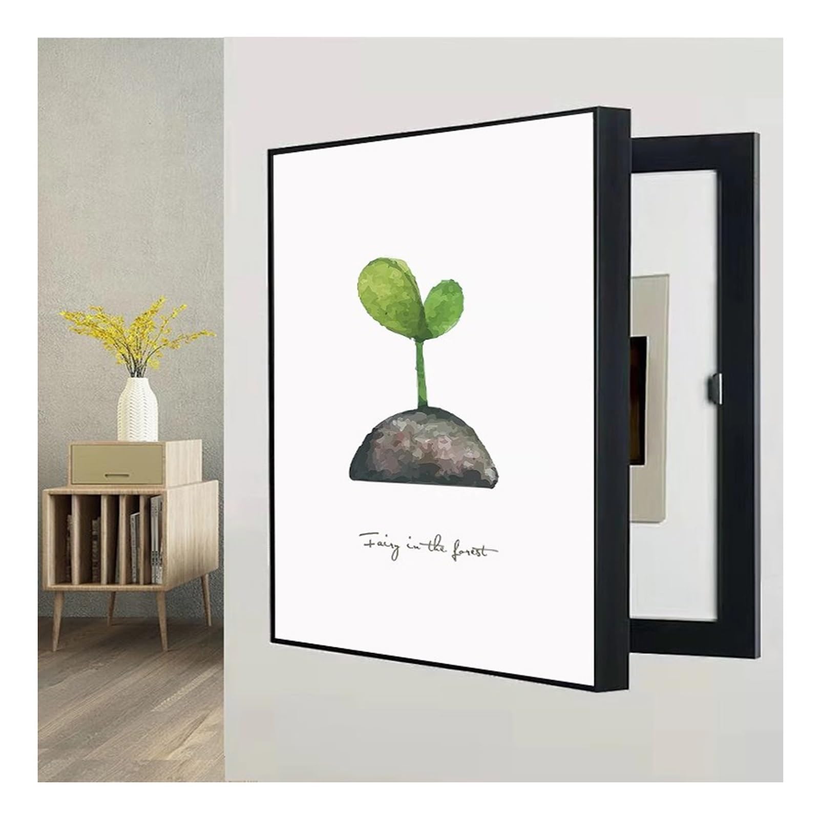 Cuadro para Tapar Cuadro Electrico, Pintura Decorativa Caja de Contadores Creativo Tapa Caja Electrica Pintura Tapa Contador Luz Decorativa(E,60x80cm)