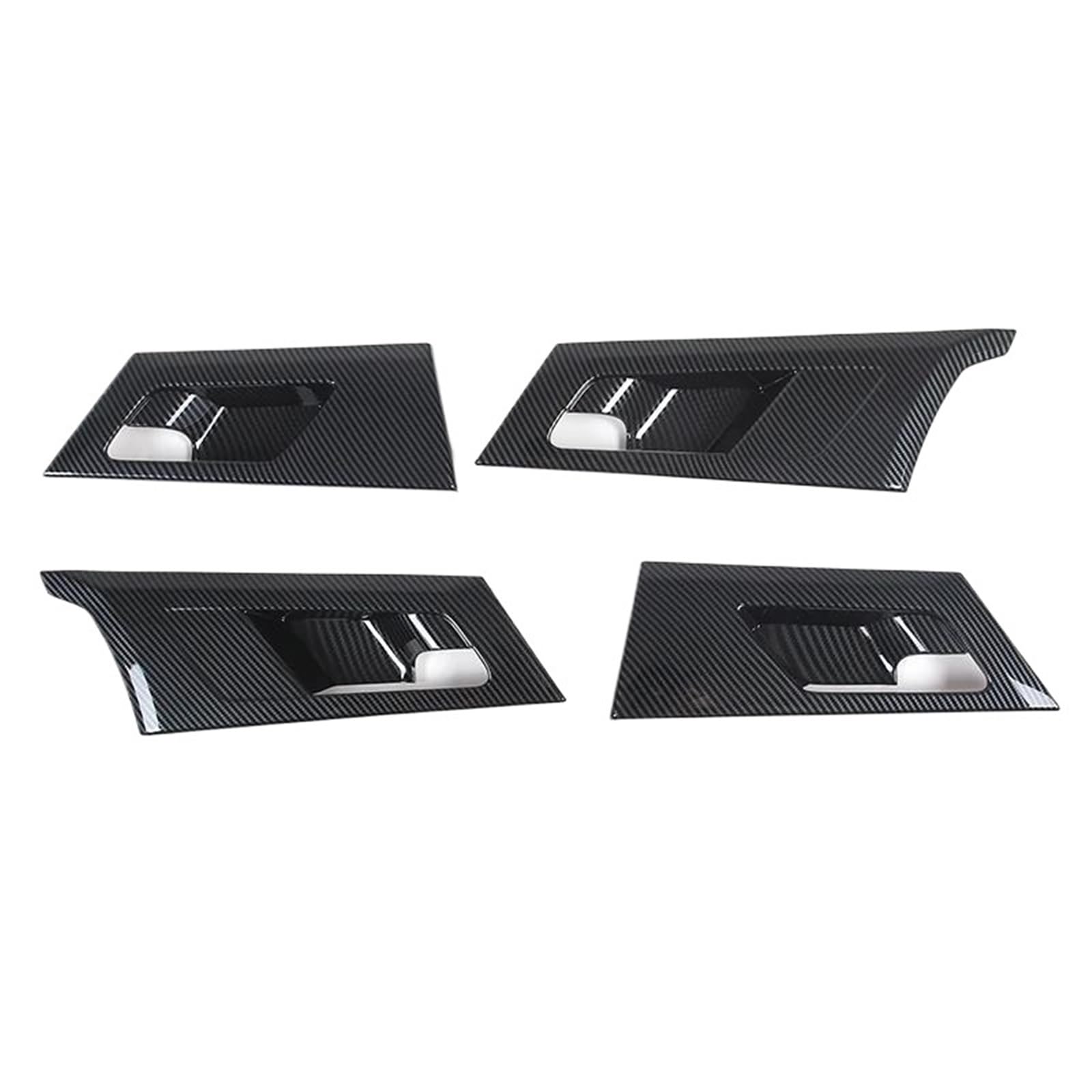 DYDGUTUFB ABS Carbon Fiber Car Interior Door Handle Bowl Cover Trim for Mitsubishi for Outlander 2022 2023 2024+ Interior Door Handle