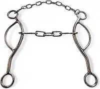 Freio Bridão Levantador Longo Bocal Corrente Inox Cavalo