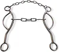 Freio Bridão Levantador Longo Bocal Corrente Inox Cavalo