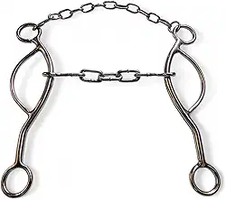 Freio Bridão Levantador Longo Bocal Corrente Inox Cavalo