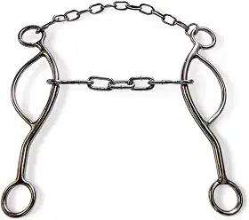 Freio Bridão Levantador Longo Bocal Corrente Inox Cavalo