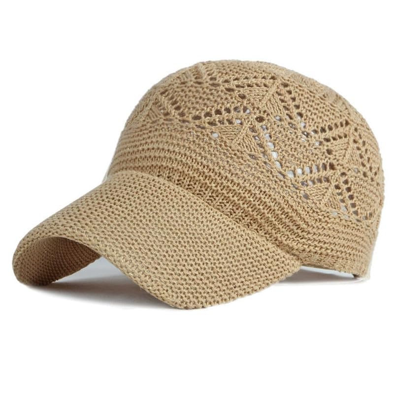 Women's Mesh Breathable Summer Sun Hat - Knitted Baseball Cap-image-38