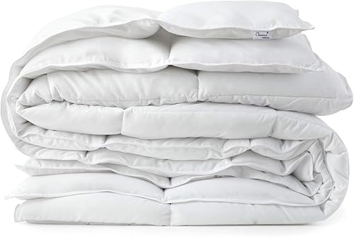 Chezmoi Collection Edredón alternativo de plumón blanco cálido medio con bolsa de almacenamiento ahorradora de espacio, pestañas en las esquinas, disponible en Yaxa Mexico