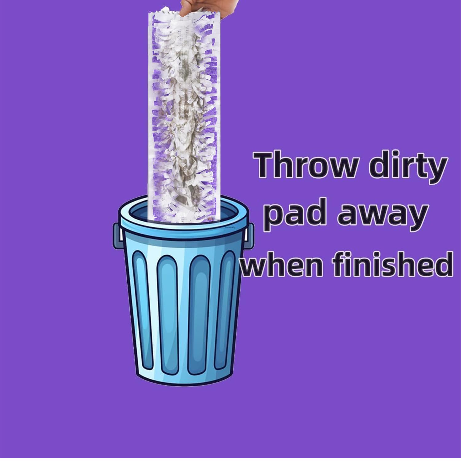 Disposable Power Mop Pads Refills For PowerMop,Multi-Surface