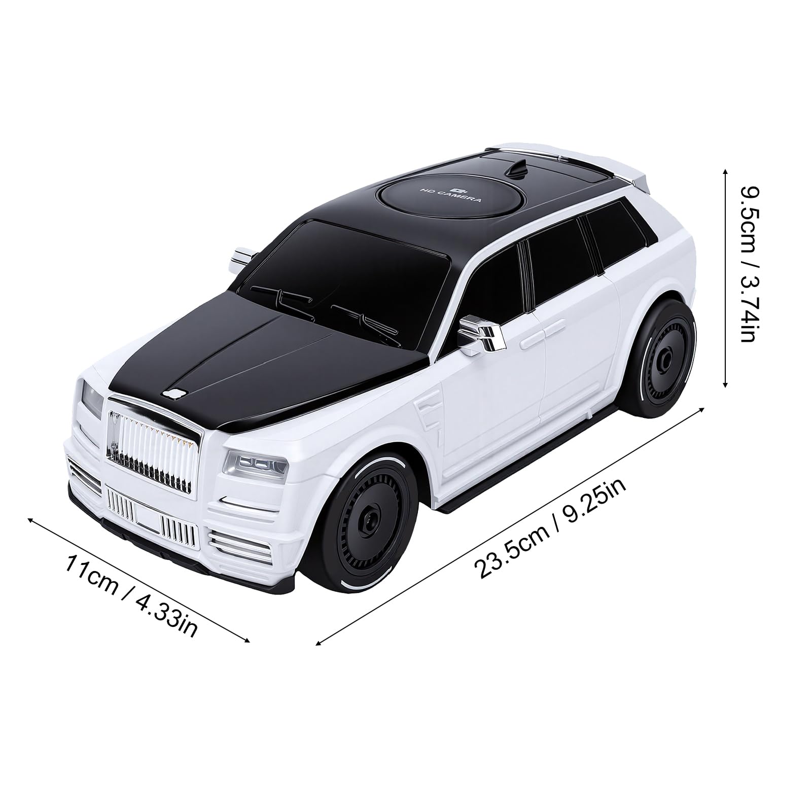 Goolsky 1/18 RC Drift Car avec caméra HD 720p, voiture télécommandée 2,4 G pour adultes, véhicule de course 4WD haute vitesse avec lumières LED et double pneu (argent)
