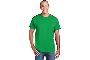 Gildan Men's Large Green, Dryblend Classic T-Shirt