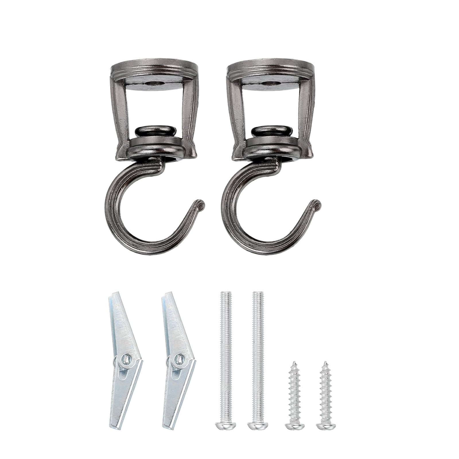 Buxuaaaa Of 2 Portable Sturdy Ceiling Hangers for Plant and Light Fixtures with Metal Materials Screws Easy Installion Ceiling Hanging Hook