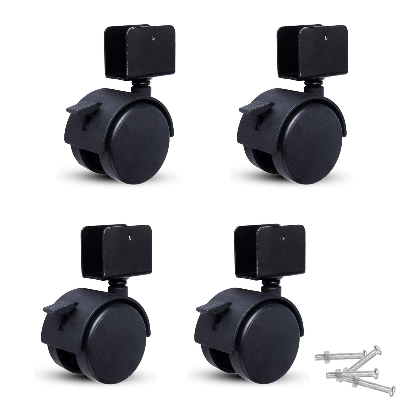 Roulette 2 pouces 50 mm LUNEZY avec support en U pour meuble mobile