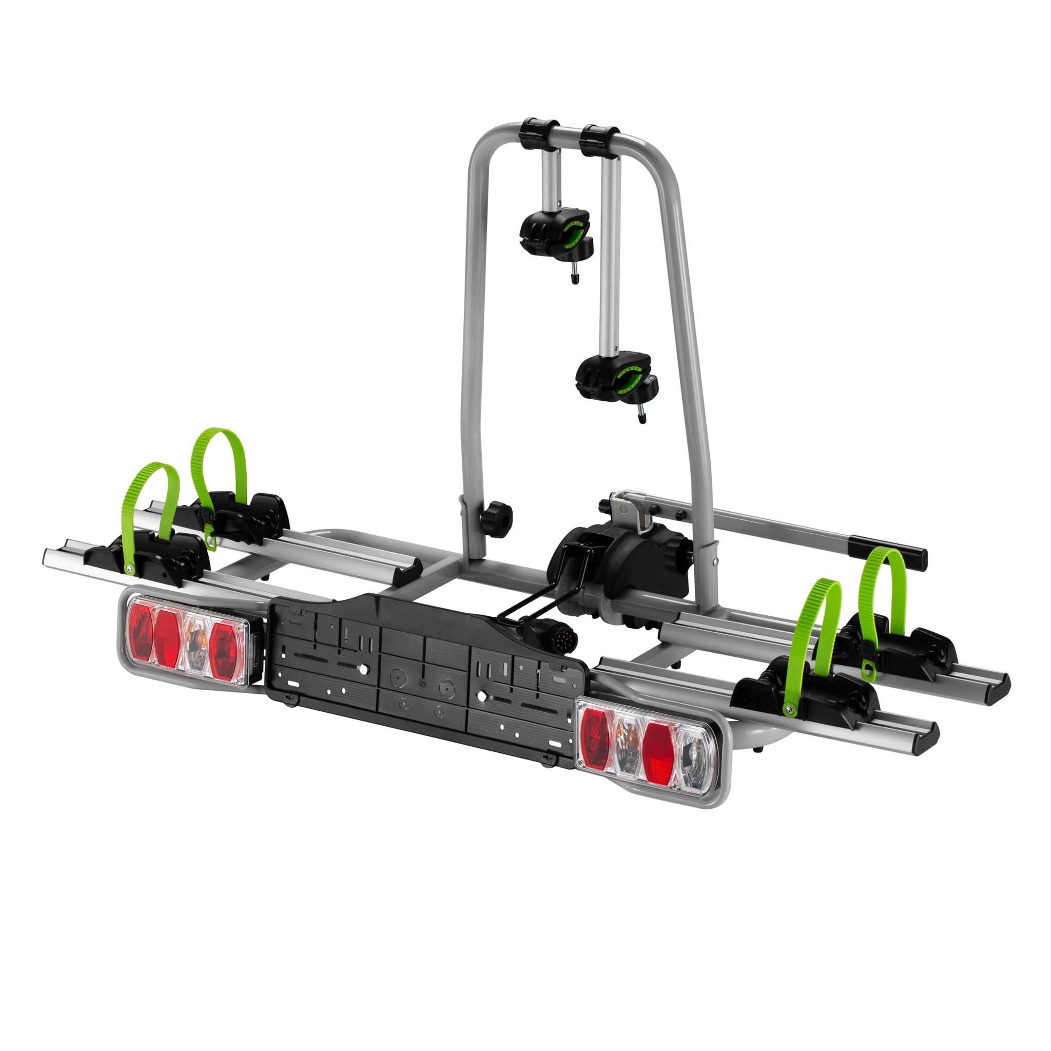 Wiltec Portabici auto universale per 2 biciclette, porta bici per auto pieghevole, portata max 60 kg, con protezione antifurto