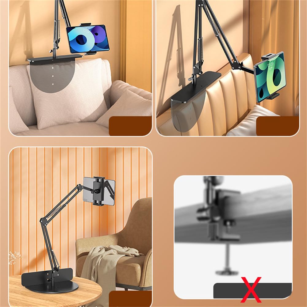 Soporte extensible oculto para teléfono/tableta en la cama, soporte oculto para teléfono o tableta, retráctil, deslizable y clip para teléfono (corrector, universal)