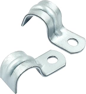 Biaungdo 30 Pack M12 1/2 Inch Zinc Plated Steel Pipe Straps - Heavy Duty One Hole Rigid Conduit Clamps for Secure Pipe Fixing