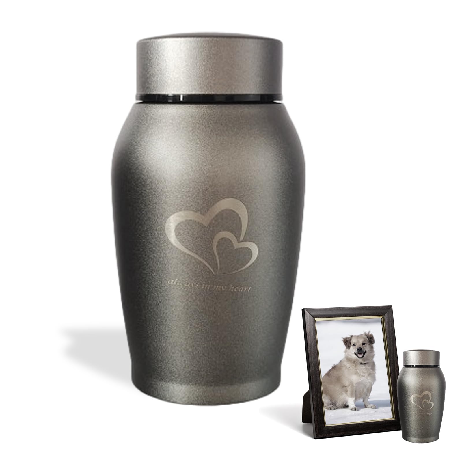 QESSUVNC Ashes Keepsake Urn for Adults, Pets - Small Stainless Steel Waterproof Urn for Dogs, Cats, Humans - UK