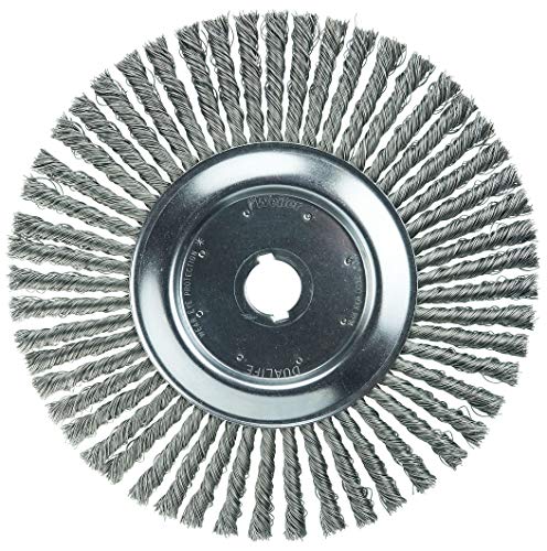 Weiler 09379 12" Cable Twist Knot Wire Wheel, .023" Steel Fill, 1-1/4" Arbor Hole, Made in the USA (Pack of 2)