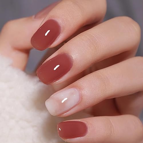 Aieenjor Esmalte de uñas Jelly color burdeos, a base de agua, con poco olor, no tóxico, diseño artístico para salón de manicura, bricolaje, 0.17