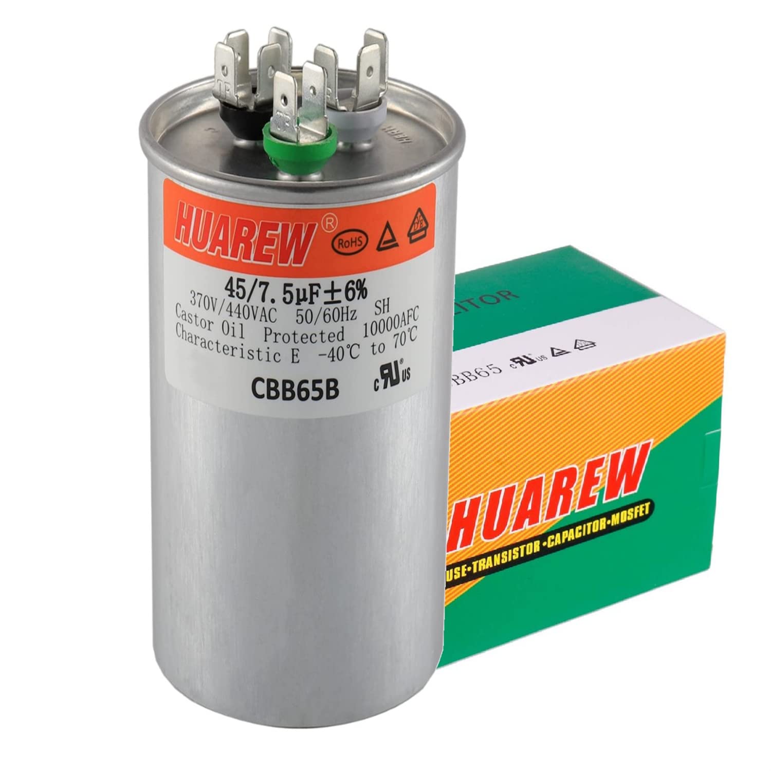 Jard Mars Mars2 Oval Run Capacitor 7.5 Uf MFD 370 Volt - Replacement Part 12007