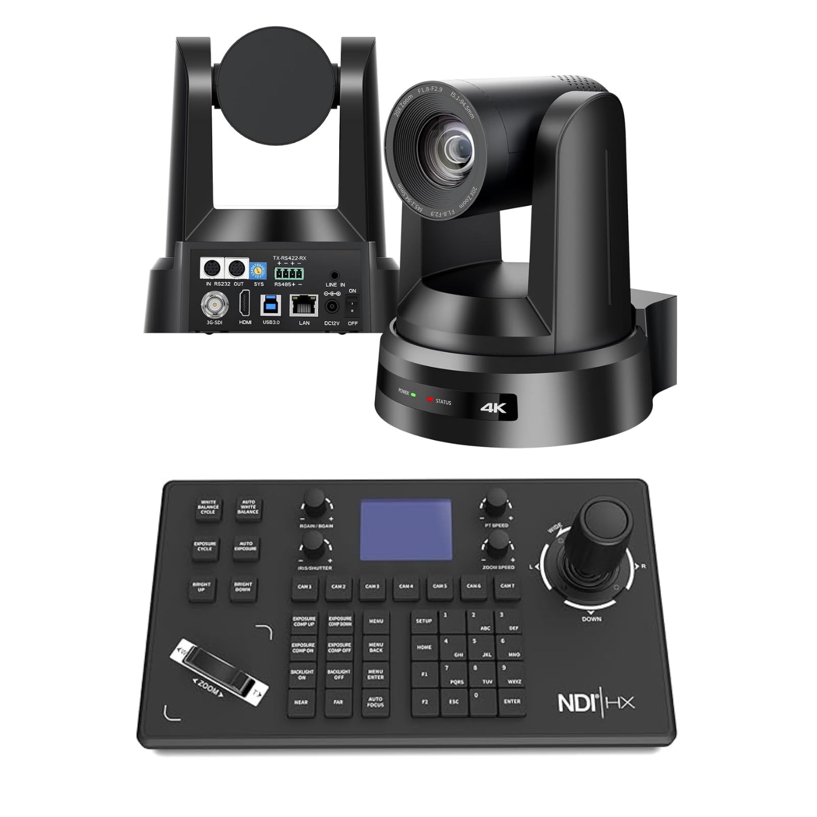 Câmera NDI PTZ 4K com rastreamento automático por IA, câmera PTZ