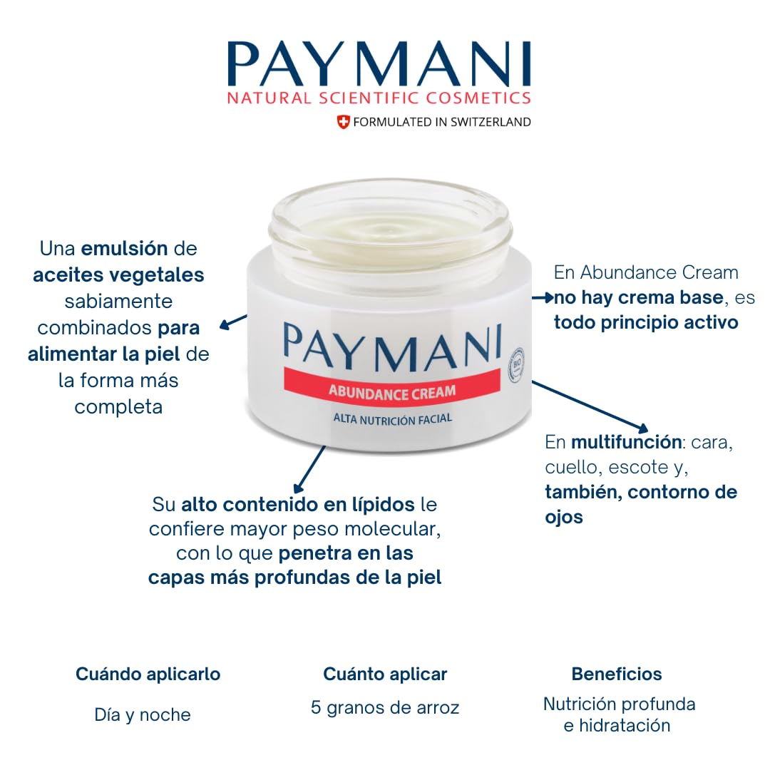 Abundance Cream – Crema nutritiva facial Natural Bio. Regeneradora y fortalecedora de pieles secas, frágiles, sensibles y finas (50 ml (Paquete de 1))