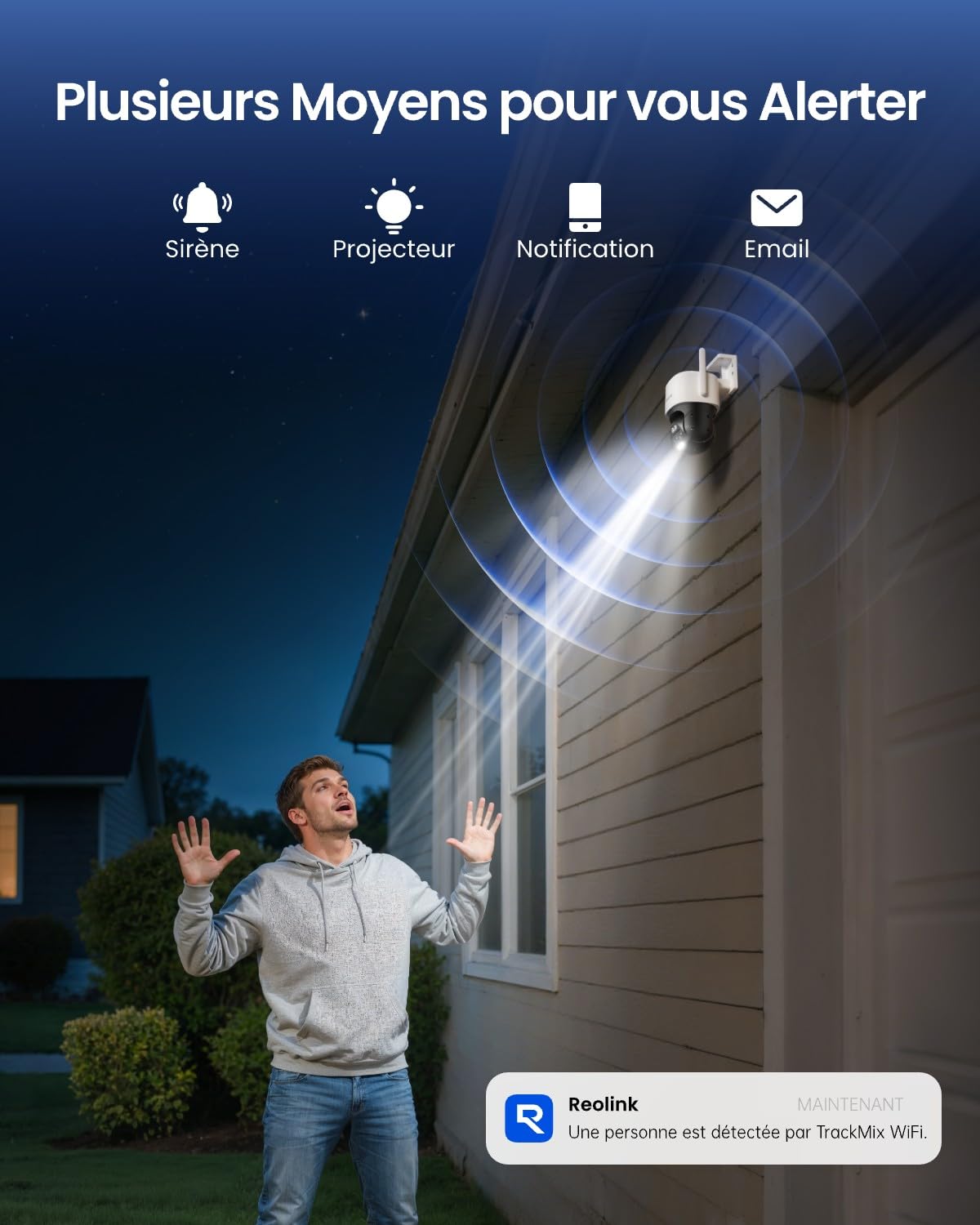Reolink 4K PTZ Camera Surveillance WiFi Exterieure à Double Objectif, 2,4/5 GHz Wi-FI 6, Zoom 6X, Détection Personne/Véhicule/Animal, Suivi Auto, Vision Nocturne, Alimentation Plug-in, TrackMix WiFi