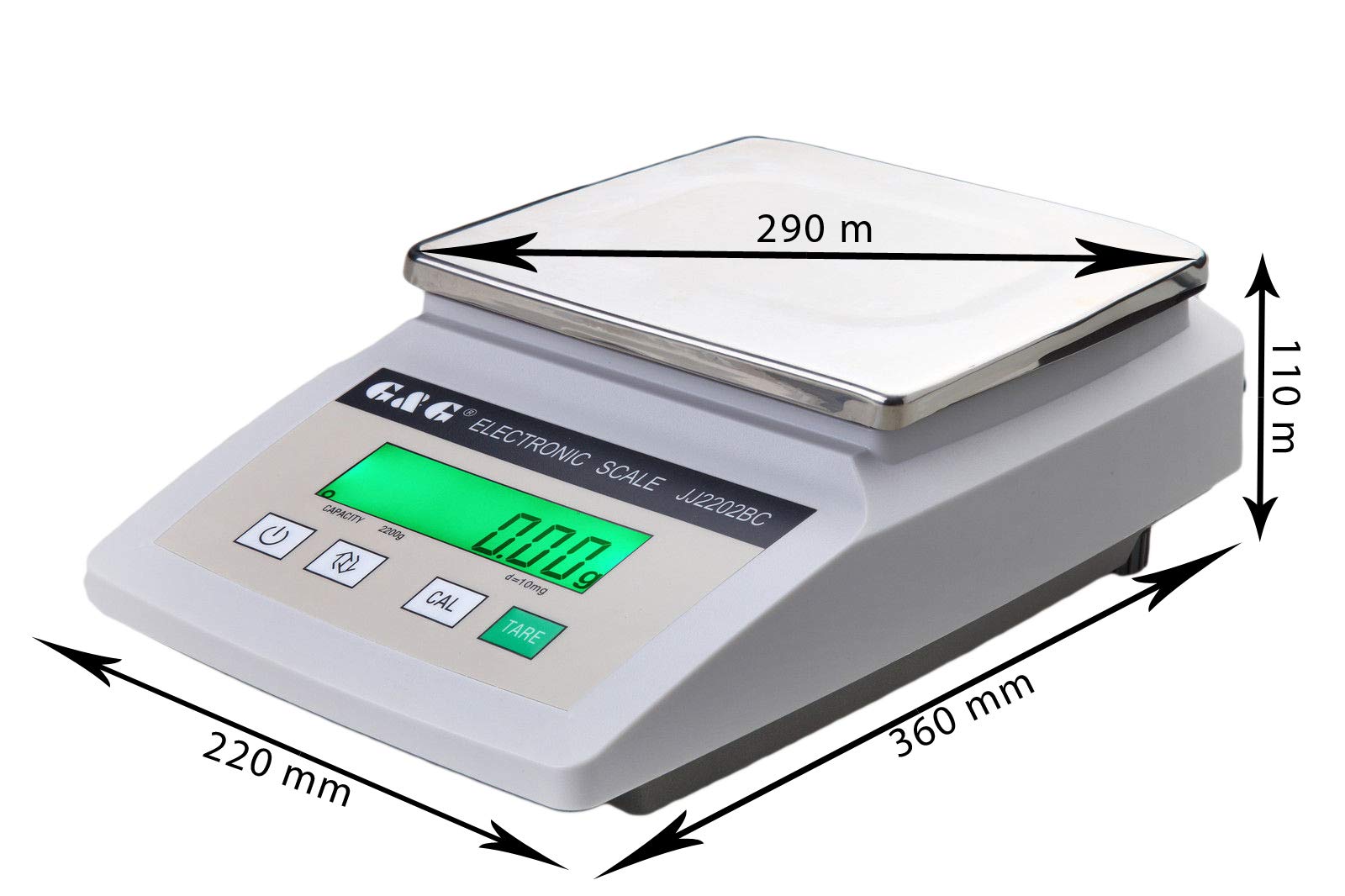 JJ di BC 2200 gx10mg industrie Bilancia analitica di precisione Bilancia Bilancia tascabile per laboratorio G & g