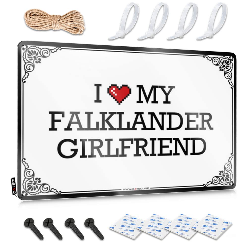 Vintage Wall Decor Retro Tiki Decorations Accessory I Love My Falklander Girlfriend - Vintage Wall Decor For Club(30X40CM)