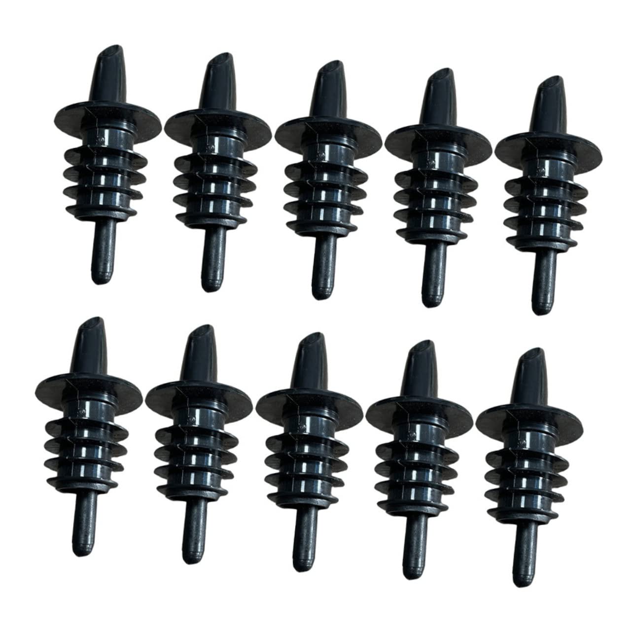 Unomor 10pcs Plastic Wine Pourers Liquor Bottle Stoppers with Precision Design for Easy Pouring and Minimal Overflow for Home and Bar Use