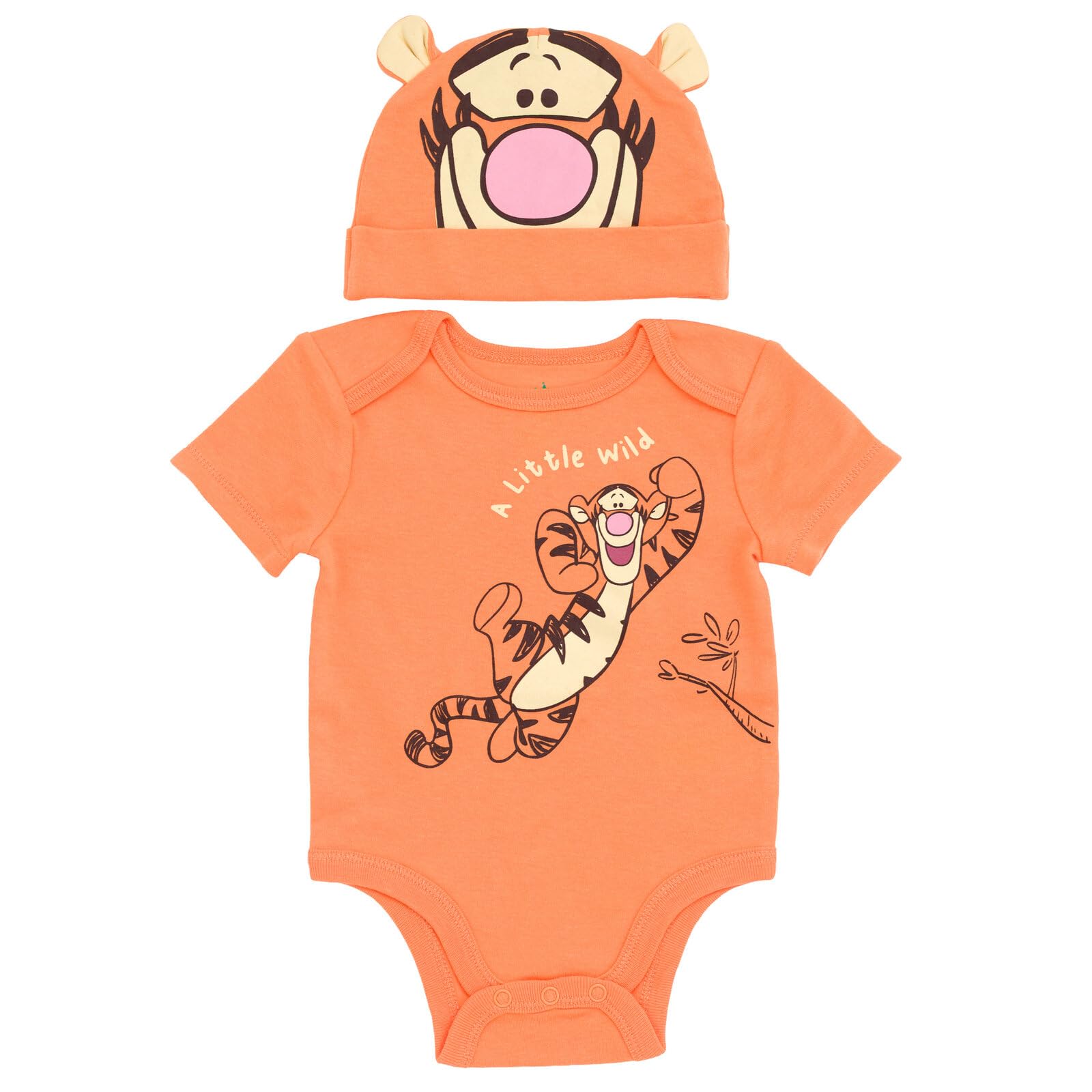 Disney Cosplay Baby Bodysuit and Hat Set Newborn to Infant Sizes (Newborn - 24 Months)