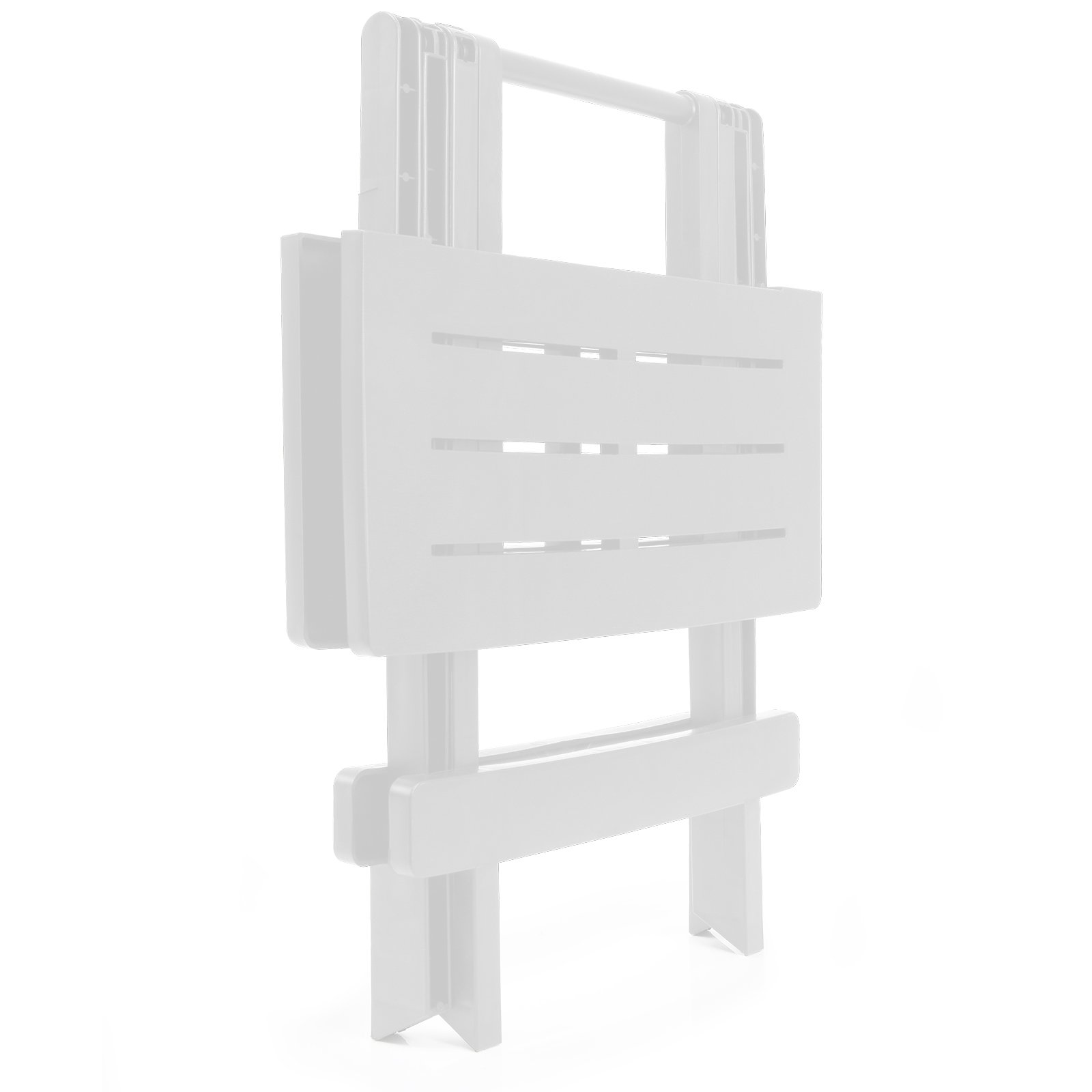 Tavolino Pieghevole Da Giardino Adige 50x45x43 Cm - Plastica Resistente, Verde, Nero O Bianco