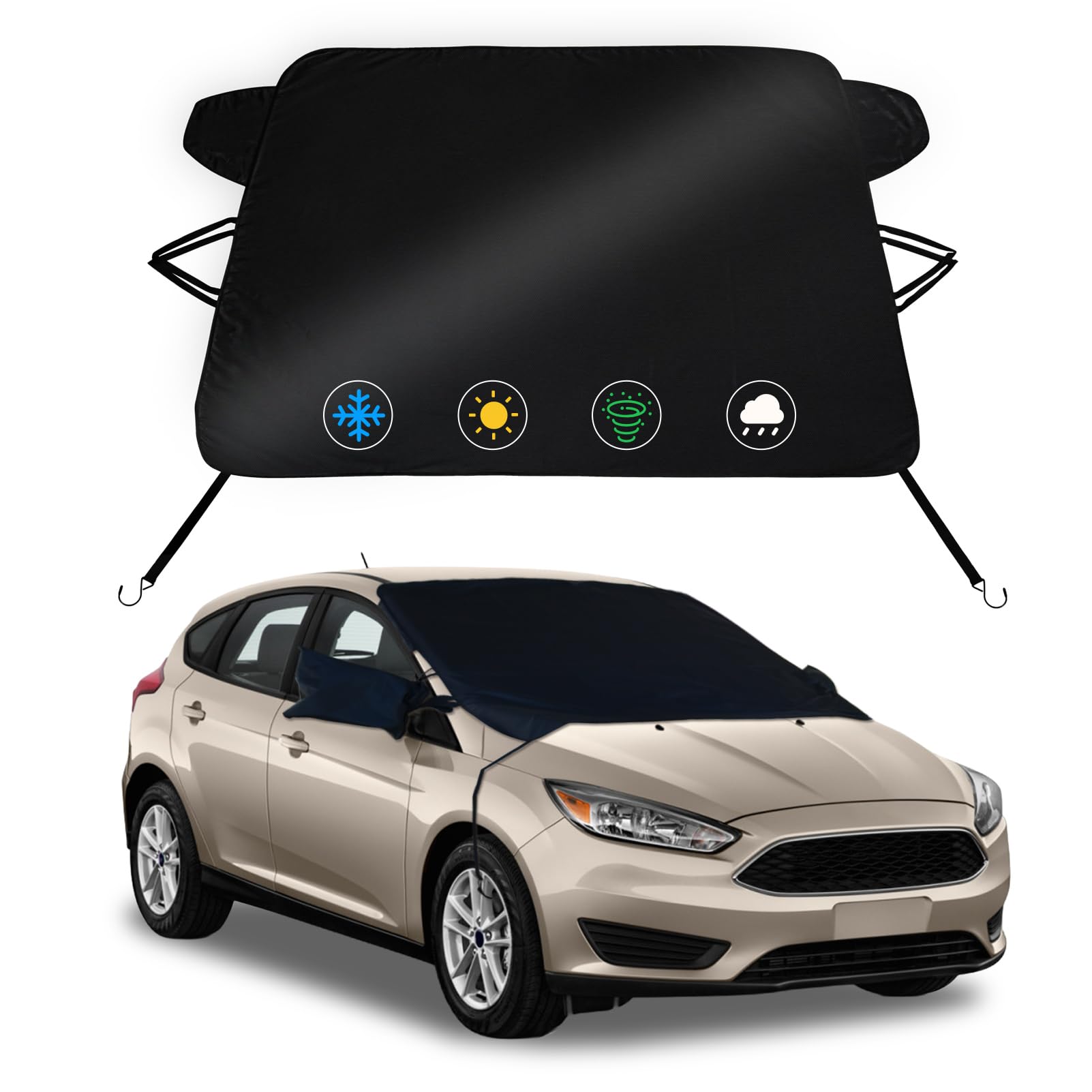 Windshield Snow Cover for Ice and Snow for Ford Focus 2012-2018 Protector