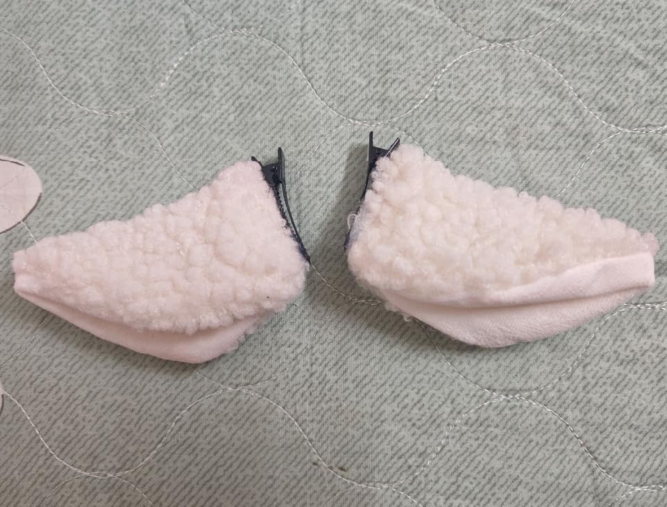CoBtee Kawaii Lamb Ear Hairpin Edge clip Sheep Pink Ear Lolita Accessories Cosplay Prop Party Hallowmas A pair - Image 5