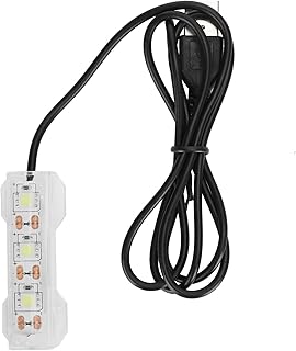 Naroote Luz para aquário de peixes, pequena luz de aquário para plantas aquáticas, luzes de aquário para aquário de peixes, luz de LED para aquário de água doce