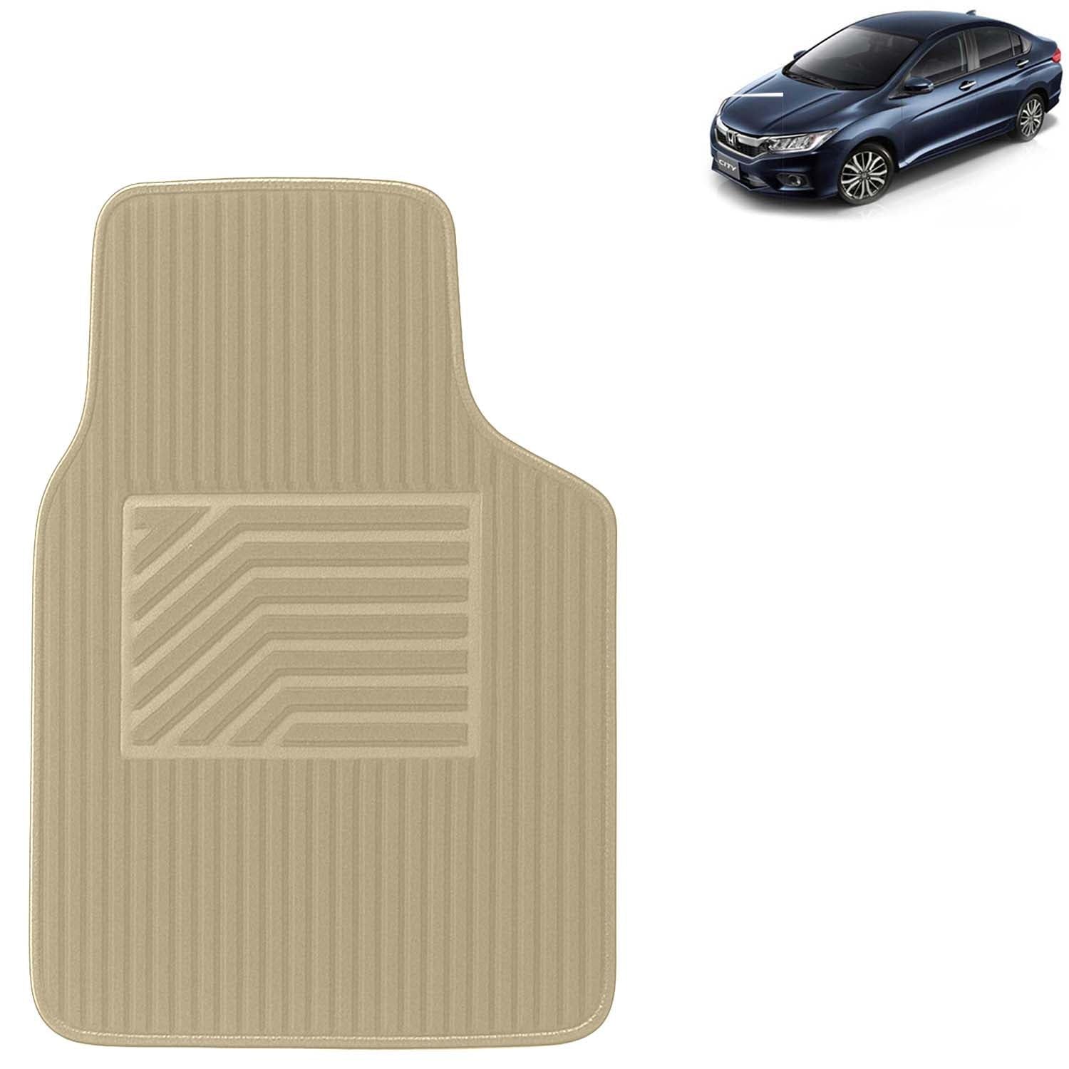 KINGSWAY Accessories Anti Slip Carpet Foot Mats Compatible with Honda City (Year 2017-2019) Shield to Protect Your Car Floor, Set of 5 Pcs, Universal Fit Car Floor Mats, Beige-image-43