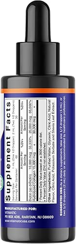 Miniatura 9 de Vitamatic Gotas de biotina líquida y colágeno de 50,000 mcg para el crecimiento del cabello, mujeres y hombres, apoya el crecimiento de la piel