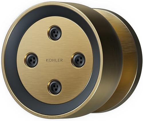 Miniatura 4 de KOHLER 26299-G-2MB Statement - Aerosol redondo de una sola función, semiempotrado, giratorio semiempotrado, 1.75 GPM, latón moderno cepillado