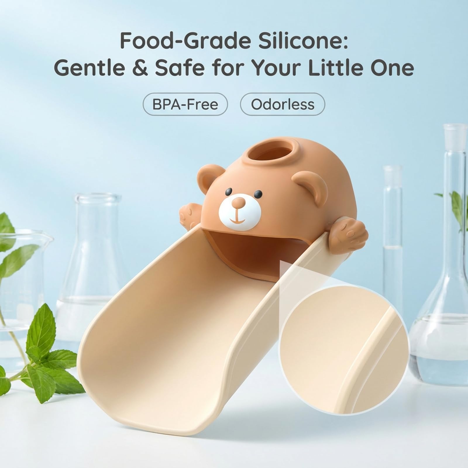 Skyroku Estensore per rubinetto per bambini, estensore per lavello con sensibilità alla temperatura, per lavaggio a mano dei bambini, adatto per bagno, cucina, vasca da bagno (marrone)