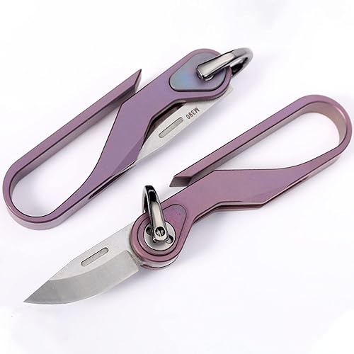 Miniatura 4 de WANERSEN Cuchillo de bolsillo morado original