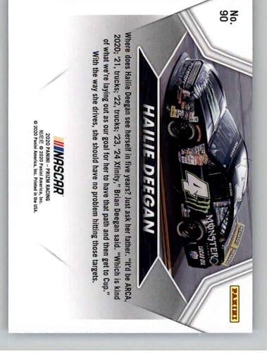 Miniatura 2 de 2020 Panini Prizm #90 Hailie Deegan Monster Energy NASCAR Racing Trading Card