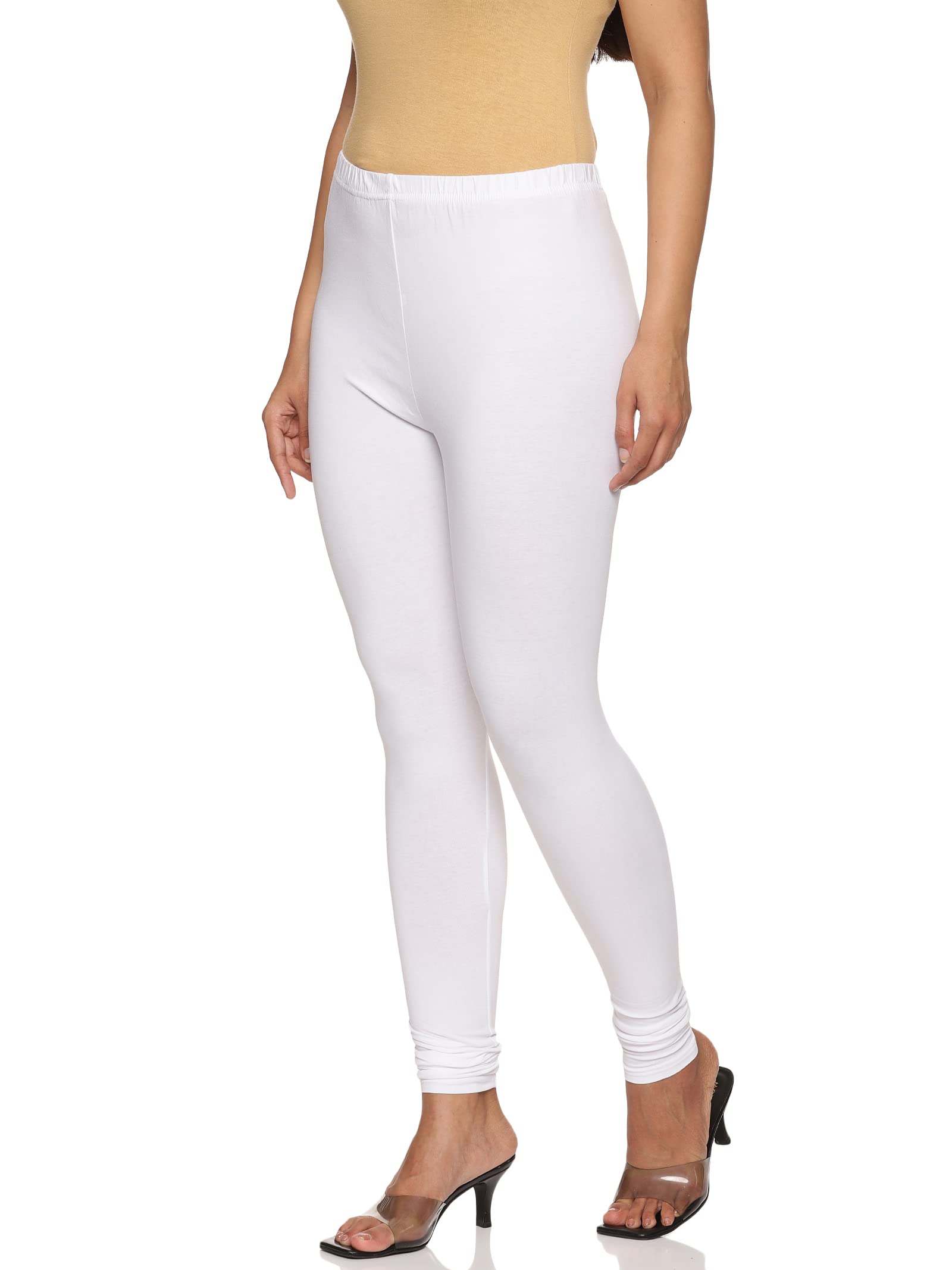 indijoy Full Length Lycra Churidar Leggings for Women's and Girls-picture-31