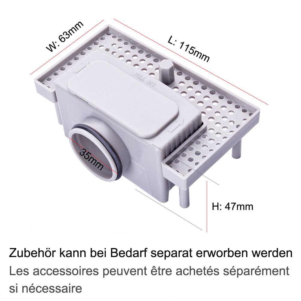 Duschrinne 60 cm Befliesbar Edelstahl komplettset Duschablauf Extra Flach Siphon mit Geruchsstop und Haarsieb Duschabfluss Bodenablauf Größen 30cm -100cm Ablaufrinne für Badezimmer
