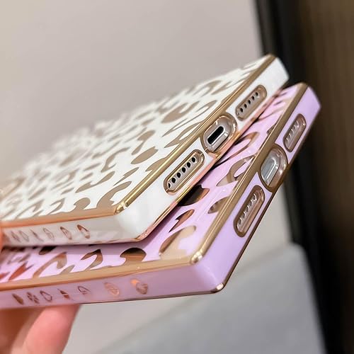 Miniatura 4 de KERZZIL Elegante funda compatible con iPhone 11 con borde cuadrado, bonito diseño de leopardo de lujo, protector de cámara, TPU suave, a prueba de