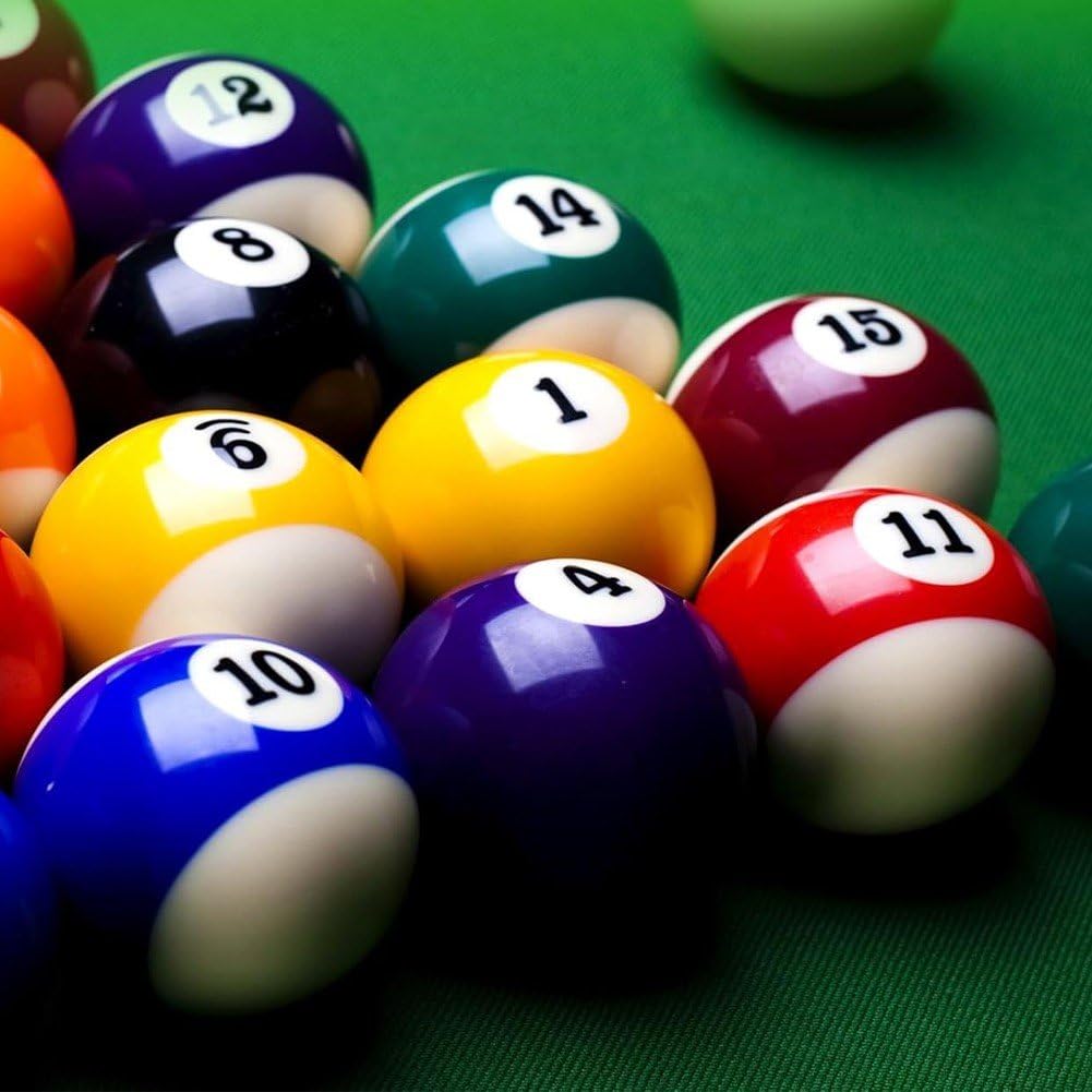 Jeu De 16 Boules De Billard De 38 Mm pour Adultes, Format Standard Américain.