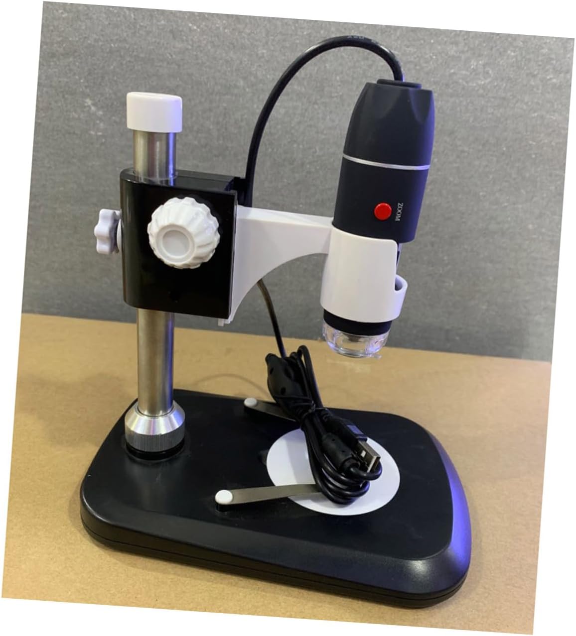 LABRIMP Digital Portable Microscope with Focus USB Magnifying Camera Lifting Holder Stand for Industrial Inspection Circuit Board Antique Teaching Black