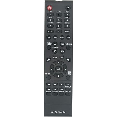 Replacement Remote Control NC184UH for Sanyo DVD VCR Combo FWZV475E FWZV475F