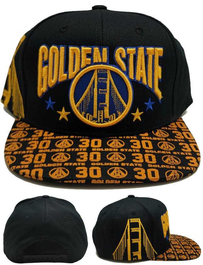 Gorra Snapback Negra Oro Visera All Bill Bridge miniatura 1