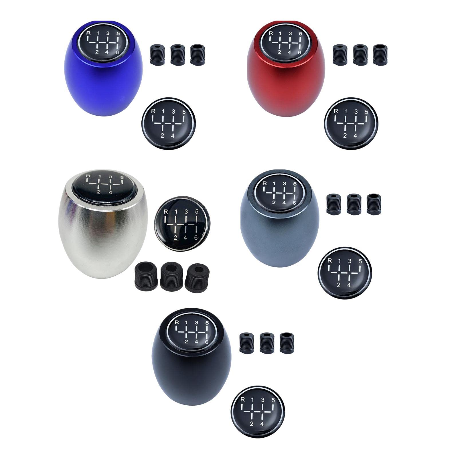 Enakshi Manual Gear Shift Knob Direct Replaces with 8mm 10mm 12mm Adapters Metal Black | Automotive Tools & Supplies | Other Auto Tools & Supplies