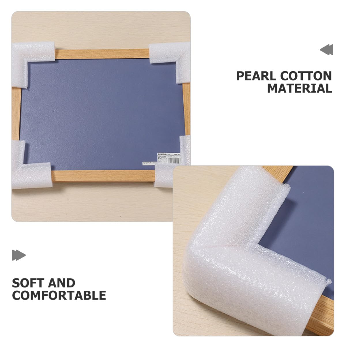 Alasum 50 Stück Eckenschutz Schaumstoff Weiß, 10x10cm EPE Kantenschutz für Bilderrahmen, Stoßfester Polsterschutz für Möbelverpackung, Umzug und Versand